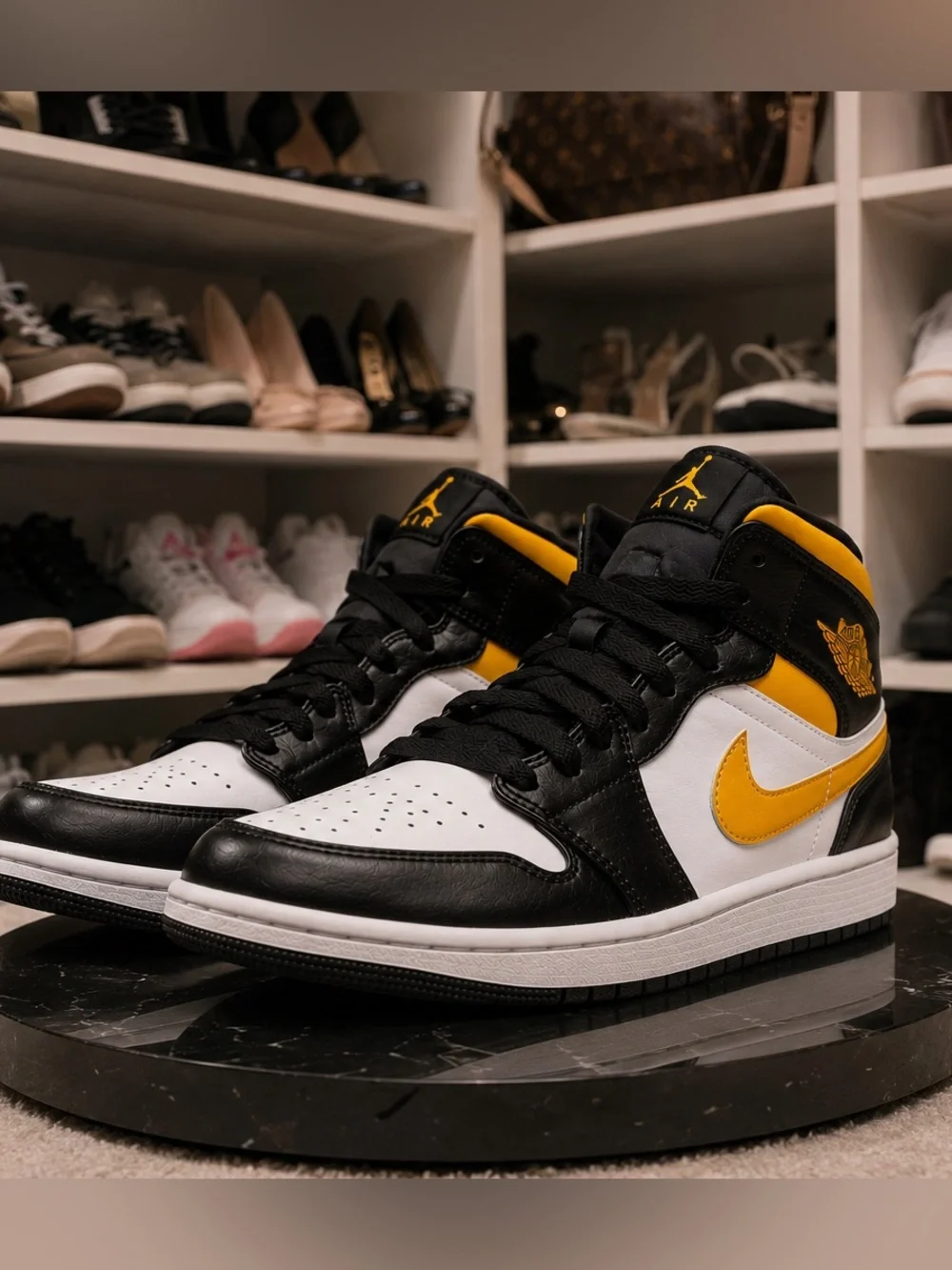 Nike Air Jordan 1 Mid “Yellow Toe” – Men’s Size 9.5